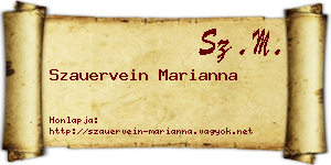 Szauervein Marianna névjegykártya