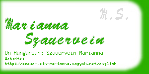 marianna szauervein business card